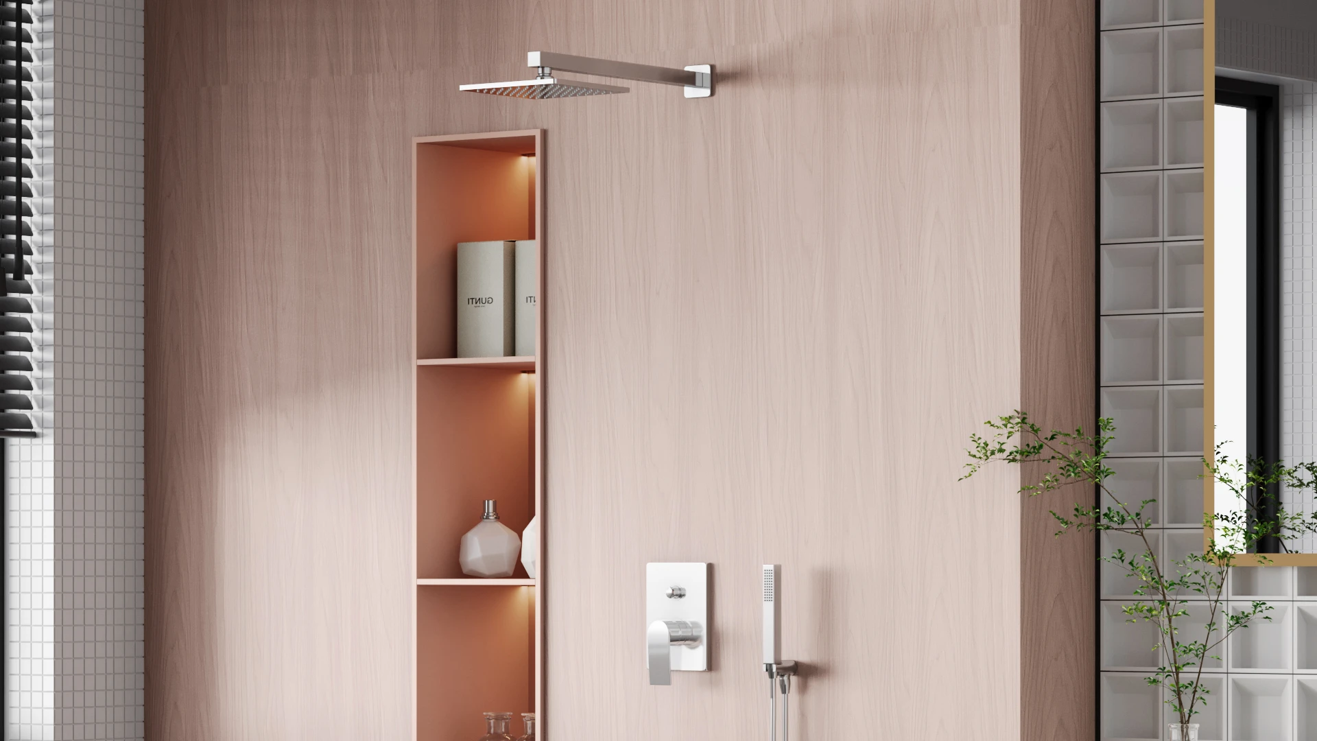 NEBULA Single lever concealed shower mixer - Crystal Crome lifestyle image