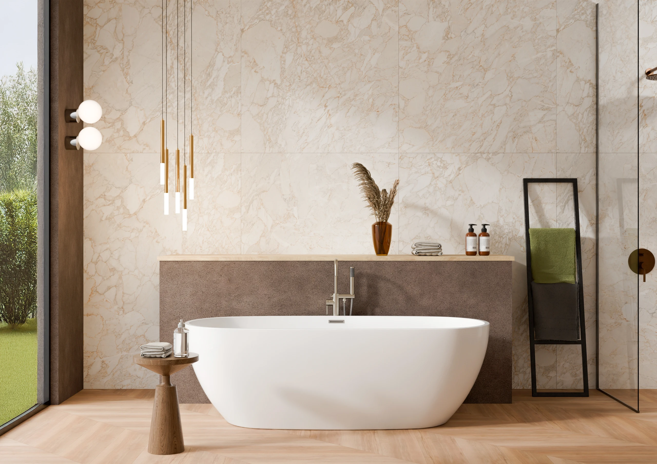 Borghini Dune - Premium Glossy,Matt finish Marble ceramic tiles - Sez Industries