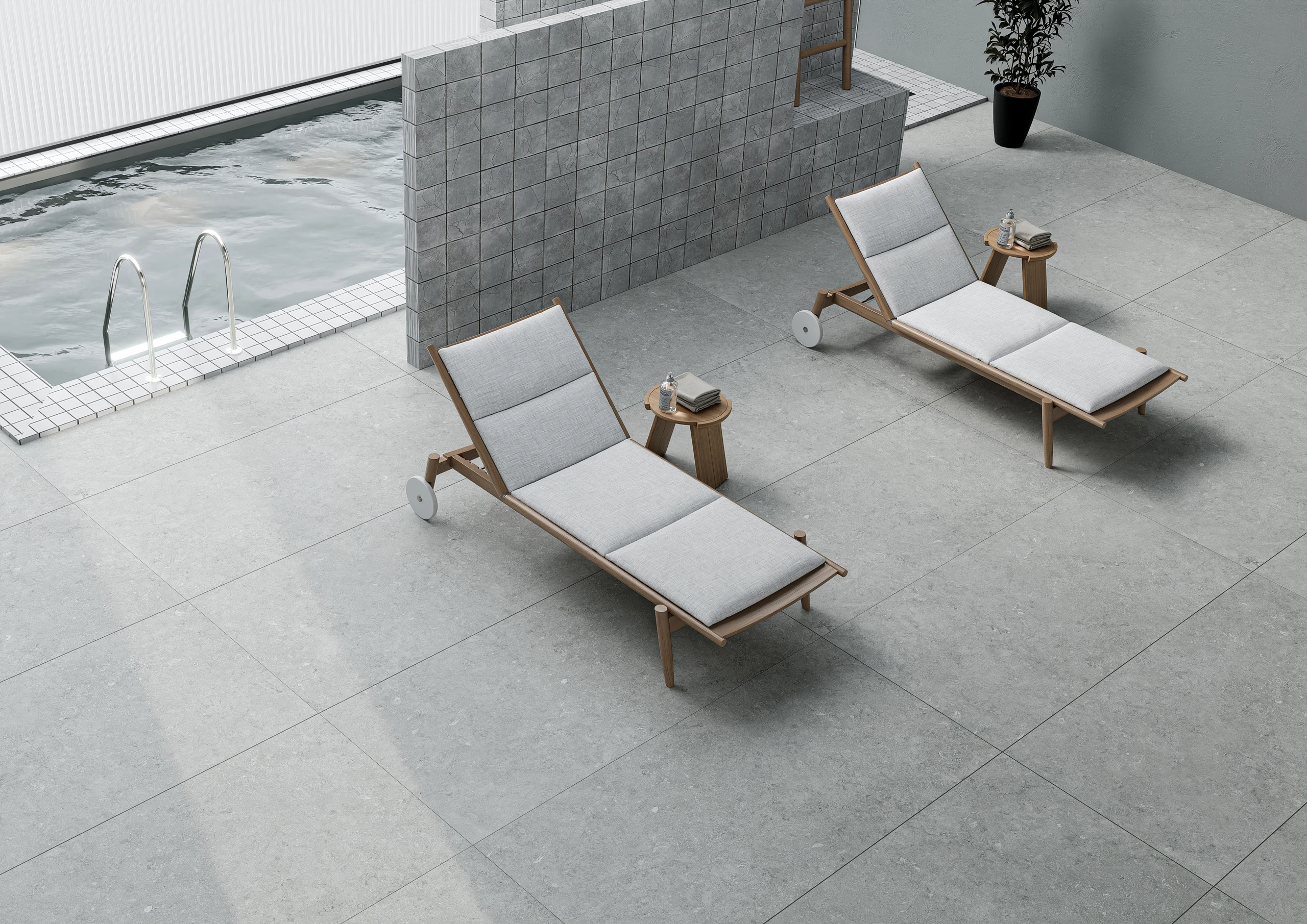 Arkety Grey - Matt Stone ceramic tiles by Sez Industries