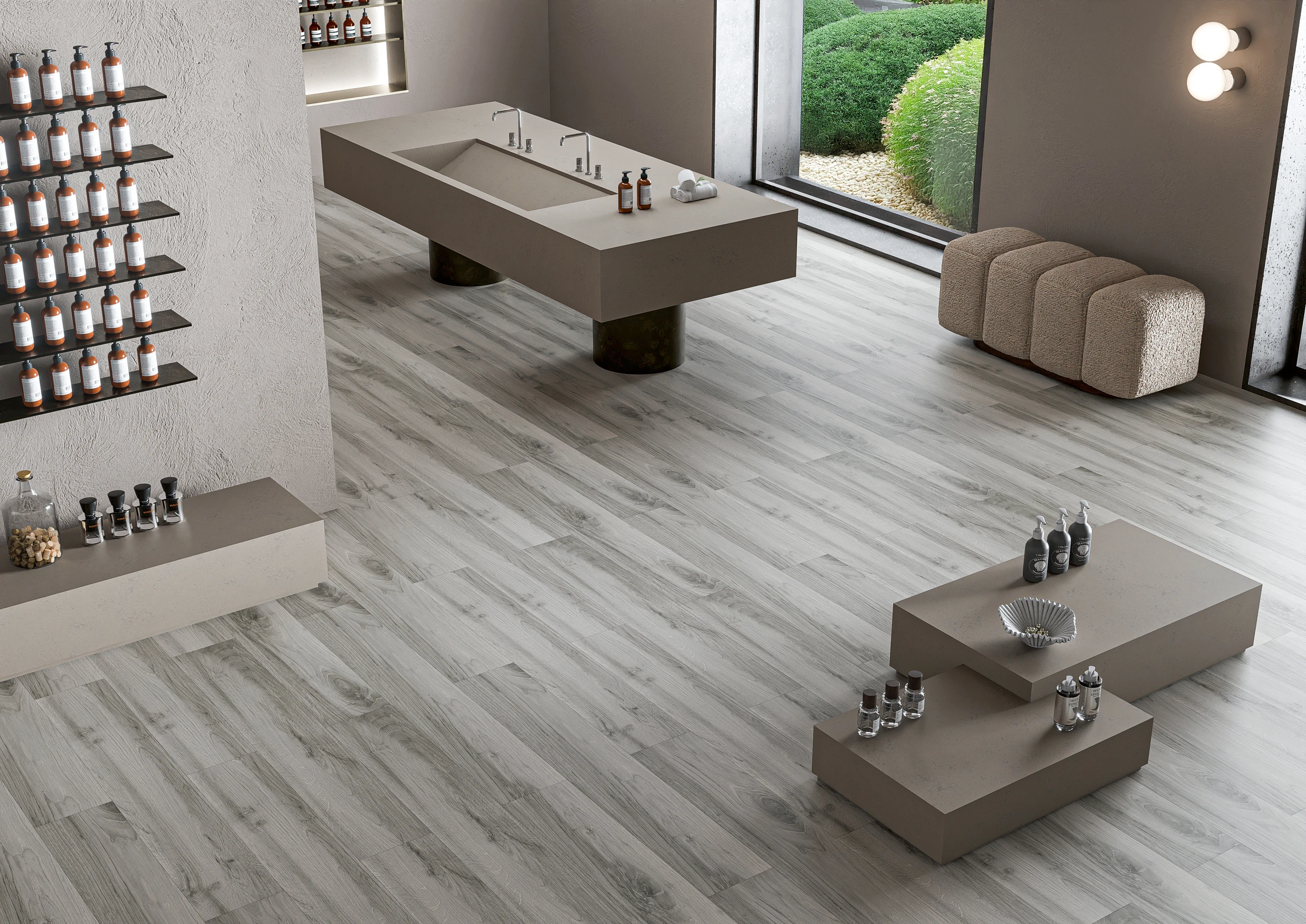 Apricot Grey - Premium Matt finish Wood ceramic tiles - Sez Industries